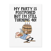 Anuncio de cancelación de fiesta de cumpleaños pos