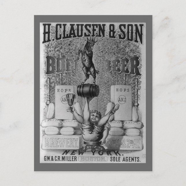 Postal Anuncio de cerveza de época (Anverso)