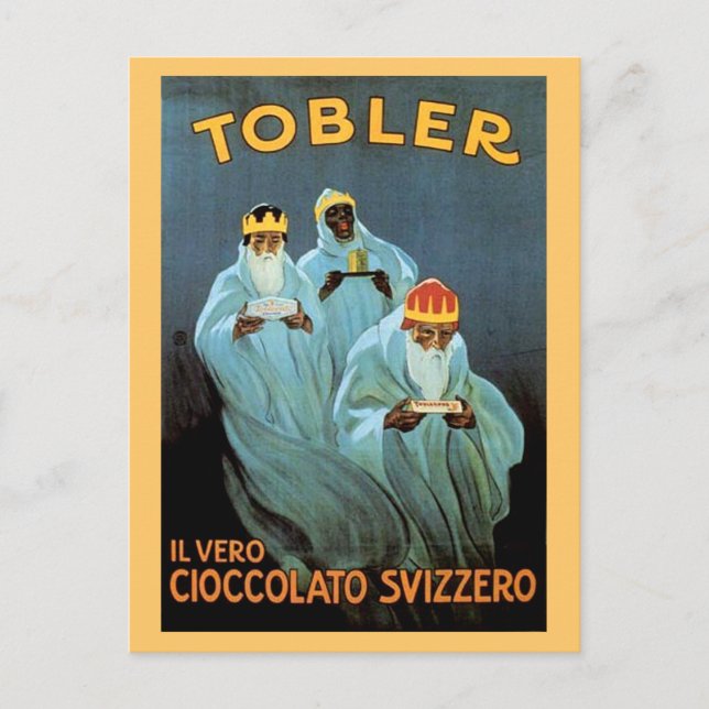 Postal Anuncio de chocolate Tobler vintage (Anverso)