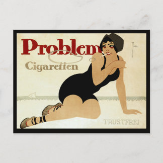 Postal Anuncio de cigarrillo problemático