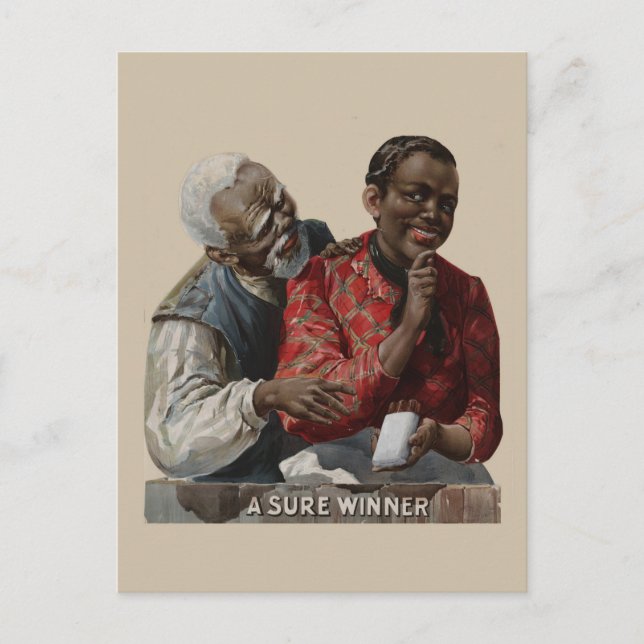 Postal Anuncio de cigarro de 1895 de época africana (Anverso)