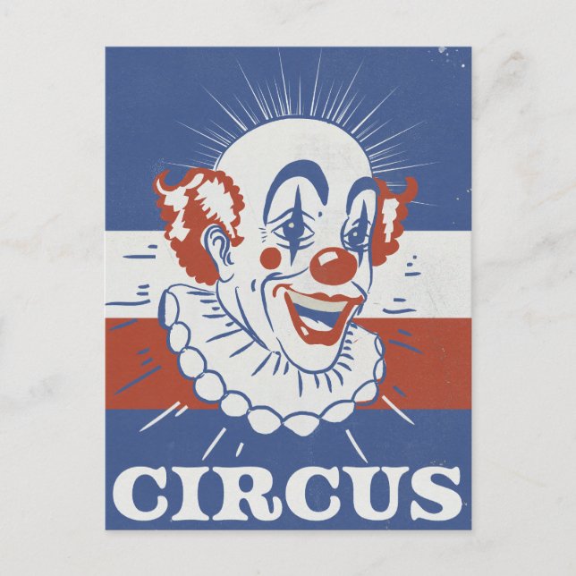 Postal Anuncio de circo vintage (Anverso)