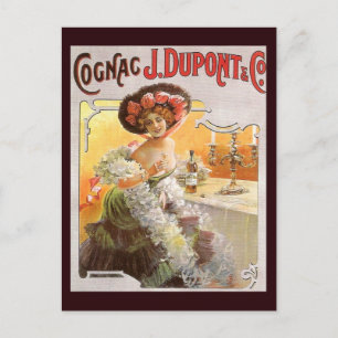 Postal Anuncio de Cognac vintage