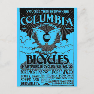 Postal Anuncio de cosecha - Bicicletas de Columbia