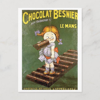 Postal Anuncio de cosecha de chocolate