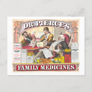 Postal Anuncio de cosecha: Medicinas de patente de Pierce