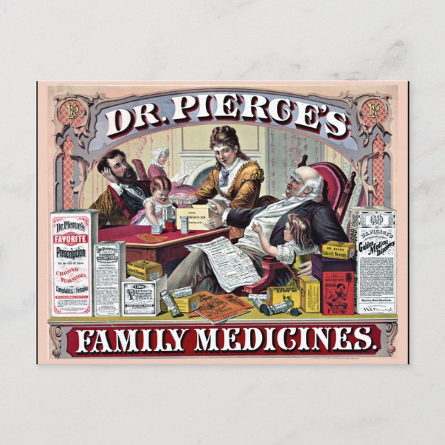 Postal Anuncio de cosecha para medicina familiar (Anverso)