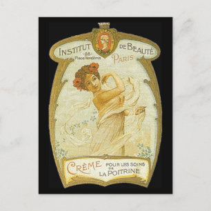 Postal Anuncio de crema francesa vintage