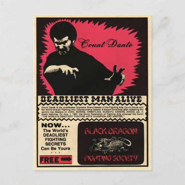Postal Anuncio de Dante de conteo de cosechas (Anverso)