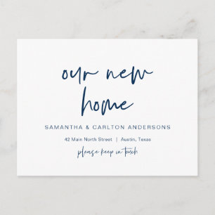 Postal Anuncio de dirección de nueva casa de ensueño, mod