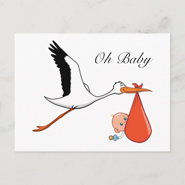 Postal Anuncio de Embarazo Oh Baby (Anverso)