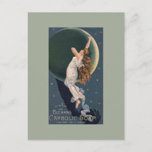 Postal Anuncio de época con el ángel de jabón carbolíaco 
