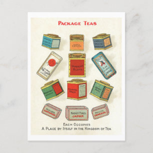 Postal Anuncio de época para los tés envasados