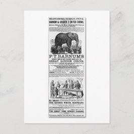 Postal Anuncio de espectáculos conjuntos Barnum y London
