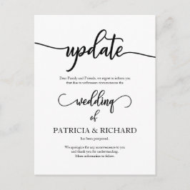 Postal Anuncio de fecha de boda pospuesta elegante