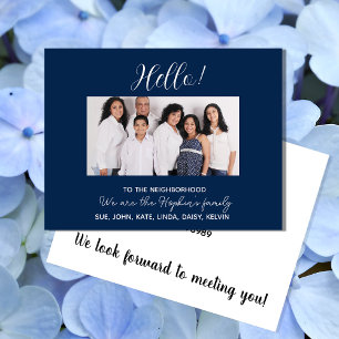 Postal Anuncio de Foto "Somos Nuevos en el Barrio"