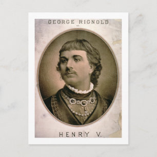 Postal Anuncio de "George Rignold como Henry V" (col.