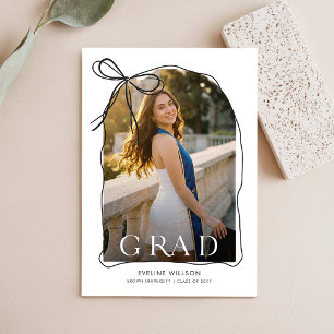 Postal Anuncio de graduación con foto de arco de graduaci