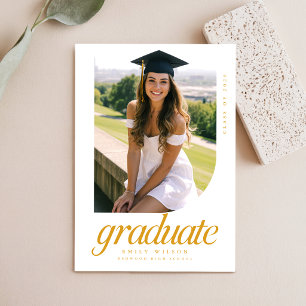 Postal Anuncio de graduación con foto de arquitecto moder