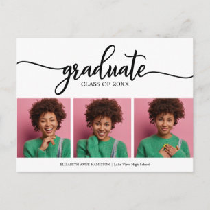Postal Anuncio de graduación de escuela secundaria 3 foto