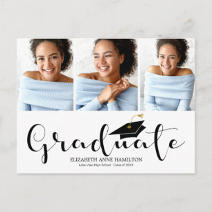Postal Anuncio de graduación de escuela secundaria 3 foto