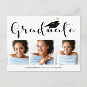 Postal Anuncio de Graduación de Escuela Secundaria 3 Foto