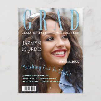 Postal Anuncio de graduación de foto de portada de la rev
