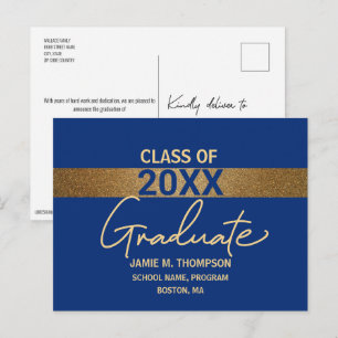 Postal Anuncio de graduación de la clase Blue Gold 2024