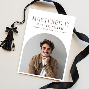 Postal Anuncio de Graduación de Maestro de Fotografía Mod