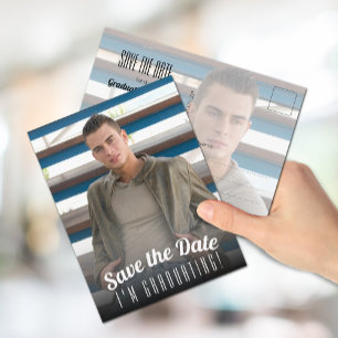 Postal Anuncio de graduación en foto vertical