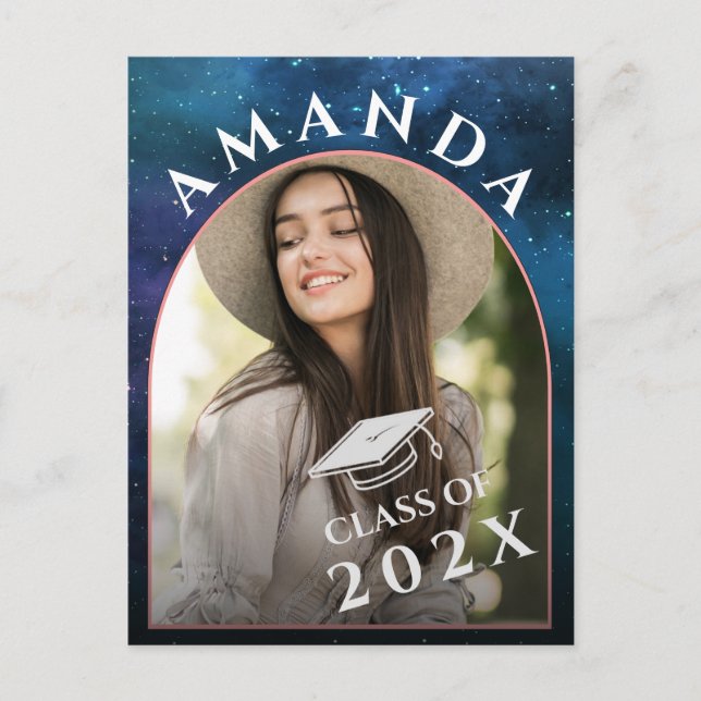 Postal Anuncio de graduado de foto de graduación 2023 Inv (Anverso)