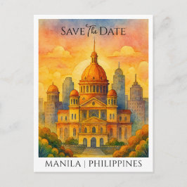 Postal Anuncio de Guardar la Fecha Manila Filipinas