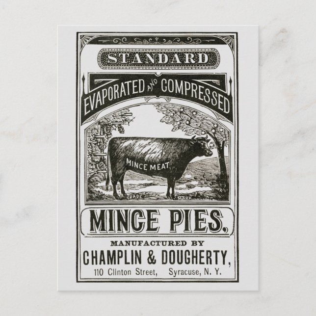 Postal Anuncio de Guay Victorian Meat Pie (Anverso)