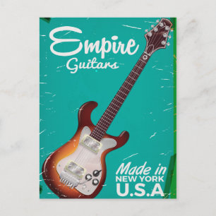 Postal Anuncio de guitarra electrónica vintage