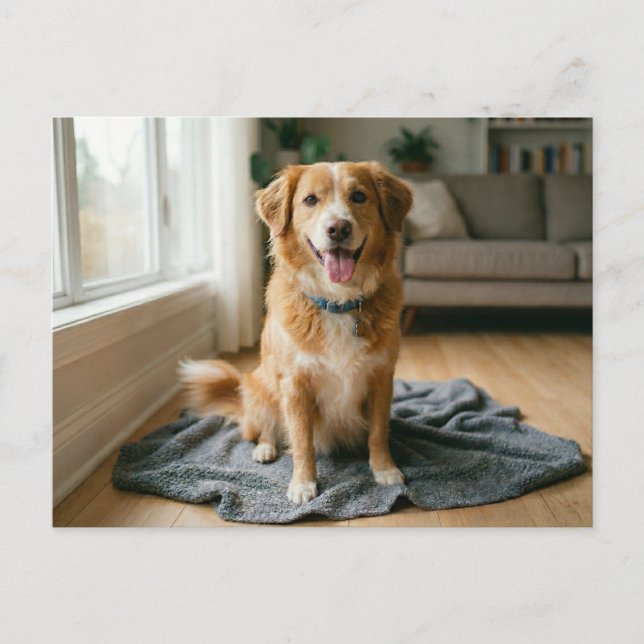 Postal Anuncio de hogar definitivo para perros  (Anverso)