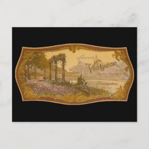 Postal Anuncio de jabón natural vintage