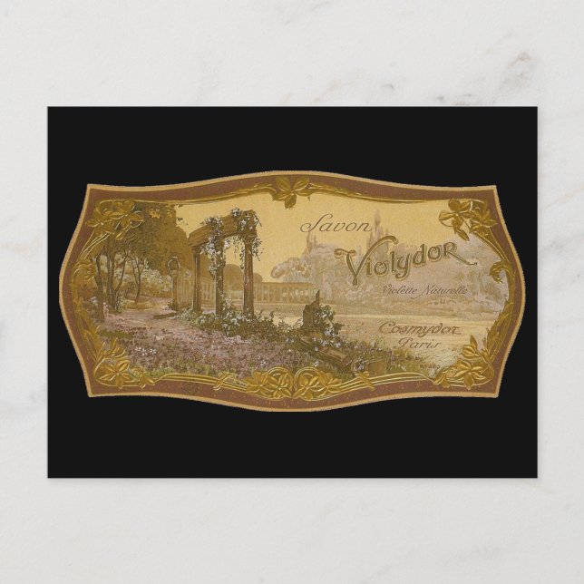 Postal Anuncio de jabón natural vintage (Anverso)