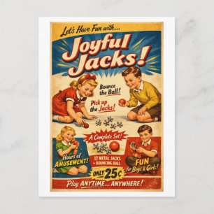 Postal Anuncio de Jacks al estilo vintage