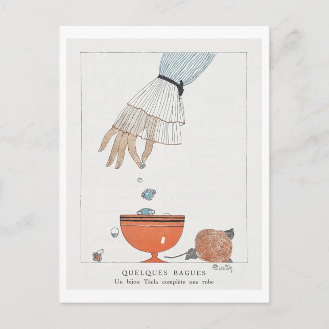 Postal Anuncio de joyería de Tecla de los años 20 (Anverso)