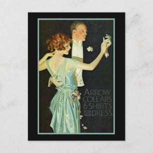 Postal Anuncio de la camiseta de flecha de la pareja de b