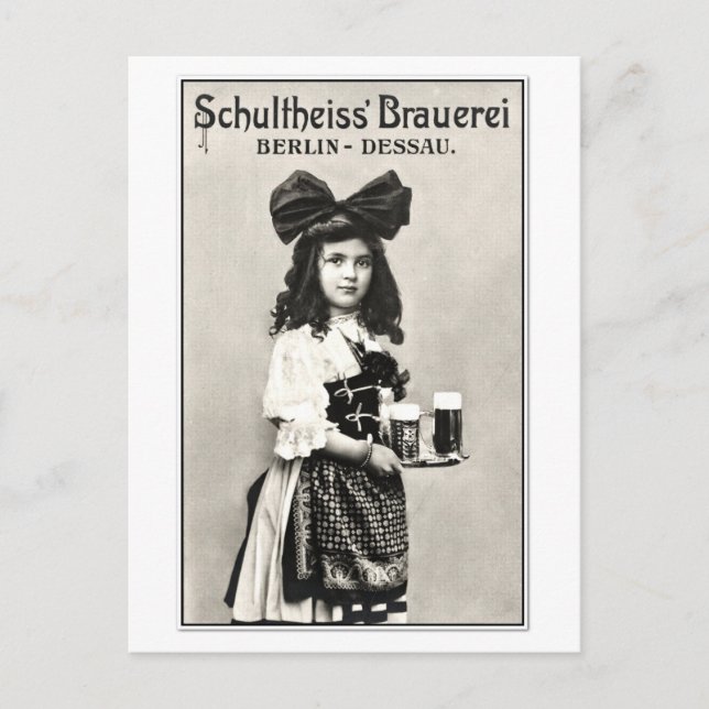 Postal Anuncio de la cervecería alemana de Berlín (Anverso)