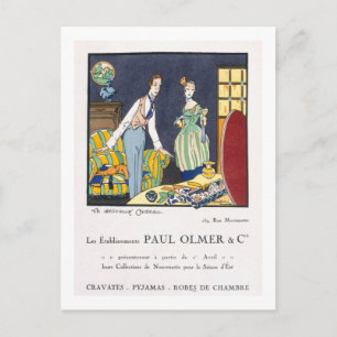 Postal Anuncio de la colección de verano de Paul Olmer,