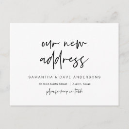 Postal Anuncio de la dirección de la nueva casa de ensueñ