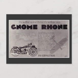 Postal Anuncio de la motocicleta francesa de 1929, París