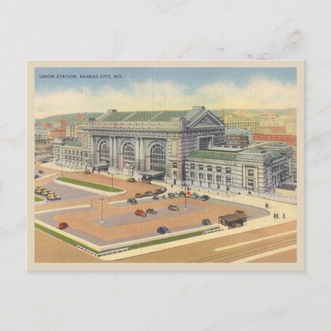 Postal Anuncio de la Union Station de Kansas City Misuri  (Anverso)