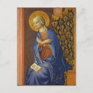 Postal Anuncio de la Virgen, c. 1430 (temperatura sobre e