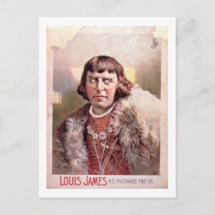 Postal Anuncio de "Louis James as Richard III" (co