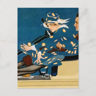 Postal Anuncio de medias C Coles Phillips en roadster vin