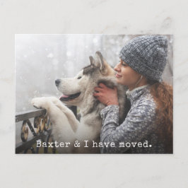 Postal Anuncio de Mudanza con tu Mascota Agrega tu Foto