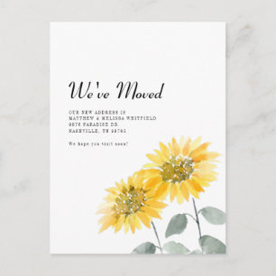 Postal Anuncio de Mudanza de Girasoles